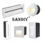 SANDIY Luminaires d'extérieur pour marches d'escalier Lampe applique murale blanche 12v Luminaires d'extérieur pour jardin Luminaires encastrés 110v 220v Luminaire de balcon Luminaires d'extérieur