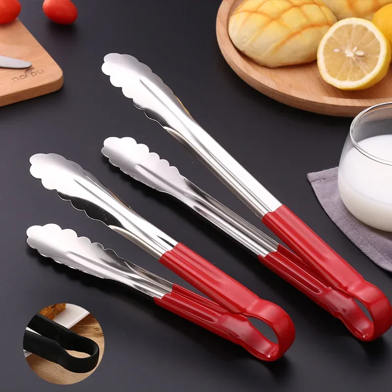 Ustensiles de cuisine en acier inoxydable, pinces alimentaires, accessoires de cuisine, dossier à pâtisserie, barbecue, cuisine domestique, poignée Anti-brûlure, Clip de jardin