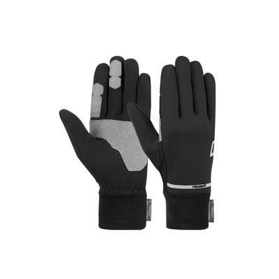 Skihandschuhe REUSCH "Hike & Ride STORMBLOXX™ TOUCH-TEC™", Damen, Gr. 7,5, silber (schwarz, silberfarben), 65% Polyamid, 15% Polyester, 10% Ziegenleder, 10% Elasthan, mehrfarbig, klassisch, Handschuhe, mit praktischer Touch-Funktion Image
