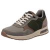 Sneaker RIEKER, Herren, Gr. 45, beige (beige kombiniert), Veloursleder, Lederimitat, Textil, sportlich, Schuhe, Schnürschuh, Halbschuh, Freizeitschuh mit gepolstertem Schaftrand