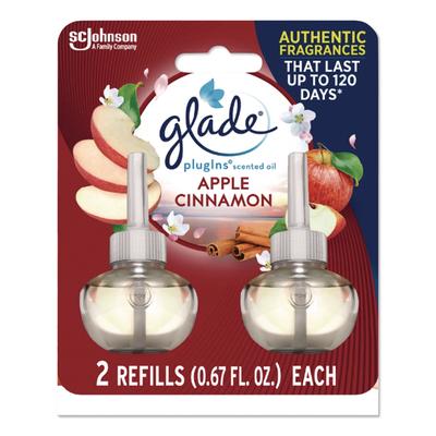 Glade Plugin Scented Oil Refill, Apple Cinnamon, 0.67 oz, 2/Pack (SJN315104) Pack of 2 Glade® Metered Air Freshener Dispensers