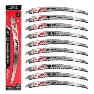 EZARC 15 Inch Reciprocating Saw Blades, Wood Pruning Saw Blades 6TPI for Tree Trimming, Wood