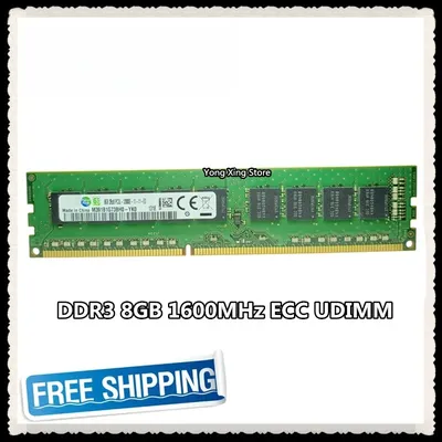 DDR3 8GB 16GB server memory 1600MHz Pure ECC UDIMM 2RX8 8G PC3L-12800E 1.35V workstation RAM 12800