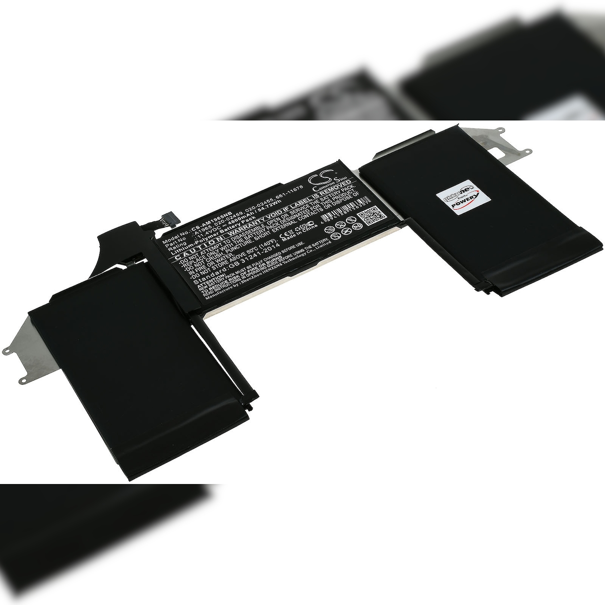 Powery Akku passend für Laptop Apple MacBook Air 13 A1932 (2019), MacBook Air 13.3 (2020), Typ A1965 u.a.