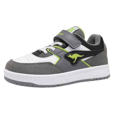 Sneaker KANGAROOS "K-CP Bounder EV", Gr. 39, steel grau, neon grün, Synthetik, sportlich, Schuhe Image