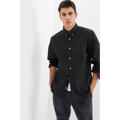 Gap Mens Black Classic Oxford Shirt in Standard Fit - Black