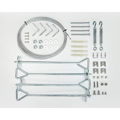 Bodenanker PALRAM - CANOPIA, silber (silberfarben), Metall, Edelstahl, Bodenanker, Drahtseil-Verankerungsset für Gewächshäuser Image