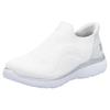 Slip-On Sneaker RIEKER SPORT "Ready2GO", Damen, Gr. 40, weiß, Textil, Lederimitat, unifarben, sportlich, Schuhe, Slipper, Halbschuh, Freizeitschuh mit MemoSoft-Innensohle