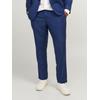Anzughose "JPRSOLARIS TROUSER NOOS PLS", Herren, Gr. 66, N-Gr, blau (medieval blau), Web, Obermaterial: 59% Polyester, 24% Wolle, 16% Viskose, 1% Elasthan, JACK & JONES PLUSSIZE, unifarben, modisch, slim fit, Hosen