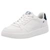 Sneaker RIEKER SPORT "Swing2GO", Herren, Gr. 41, bunt (weiß, dunkelblau), Leder, kontrastfarbene Details, casual, Schuhe, Schnürschuh, Freizeitsneaker, Halbschuh mit dezenter Perforation
