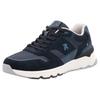 Sneaker RIEKER SPORT, Herren, Gr. 46, blau (dunkelblau, jeansblau), Veloursleder, Textil, casual, Schuhe, Schnürschuh, Halbschuh, Freizeitschuh mit Soft-Innensohle