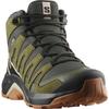 Wanderschuh SALOMON "X-ADVENTURE RECON MID GORE-TEX", Gr. 45, peat, martini olive, oxford tan, Leder, Textil, sportlich, Schuhe, wasserdicht