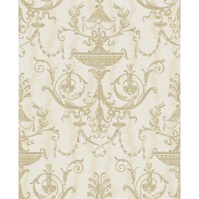 Seabrook Designs Ex Libris Chandelier Unpasted Wallpaper