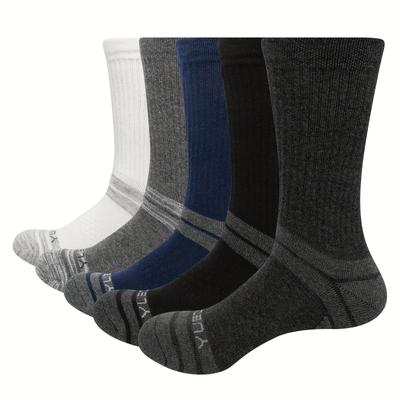 TEMU Yuedge 5 Pairs Of Hiking Socks Trekking Socks For Men Socks Breathable Men' Socks 39-48
