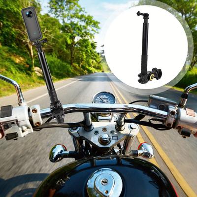 TEMU Bike Handlebar Camera Clamp Pipe Camera Holder Mount Motorcycle Guard Bar Bracket With Selfie Stick Image