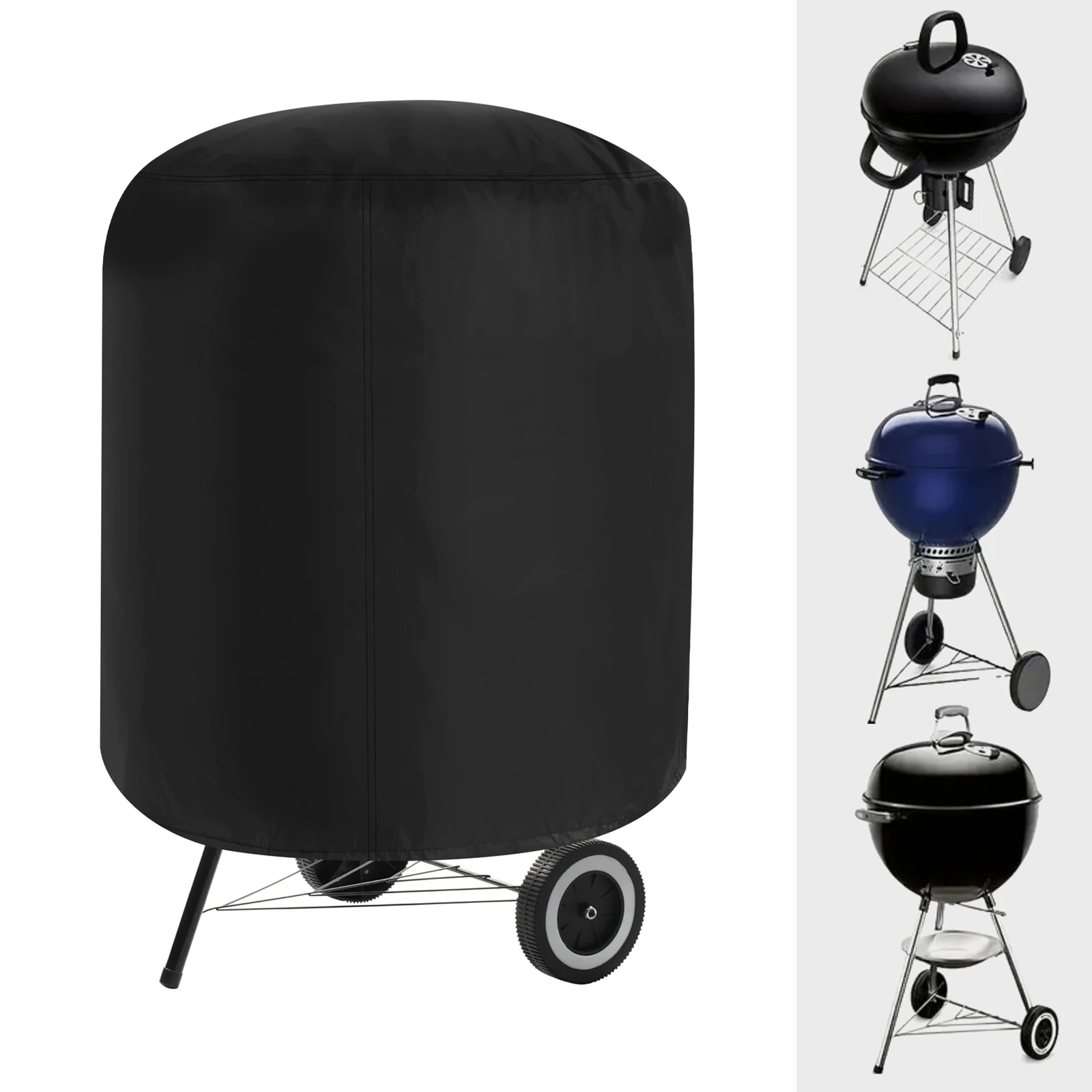 Grill Abdeckung Wasserdichte Runde BBQ Grill Abdeckung Heavy Duty Outdoor Camping Grill Holzkohle Feuerstelle Herd Schutz Abdeckung