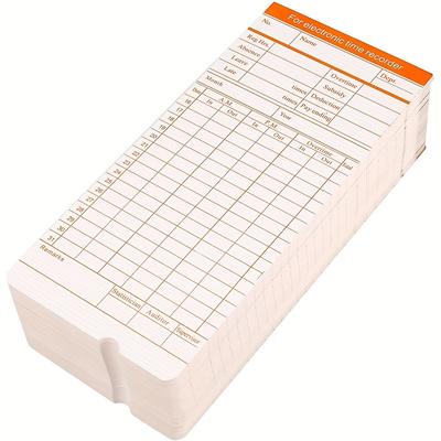 TEMU 50pcs Monthly Schedule , 6- Dual-sided Orange/blue, Employee Attendance & For Small Business