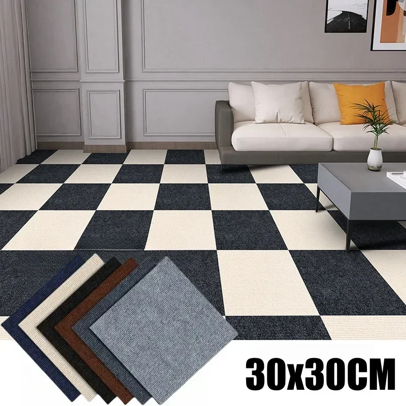 30x30CM DIY Selbstklebende Teppich Boden Fliesen Aufkleber Quadratische Teppiche Peel Und Stick Matte Bodenbelag für Küche Home Decor Teppiche ﻿