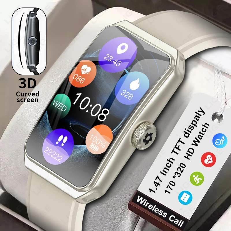 Smartwatch für Männer und Frauen, 2025, Bluetooth-Anruf, Smartwatch, Sportarmband, Gesundheit, Fitness-Tracker, IP68, wasserdichtes Smart-Armband Image