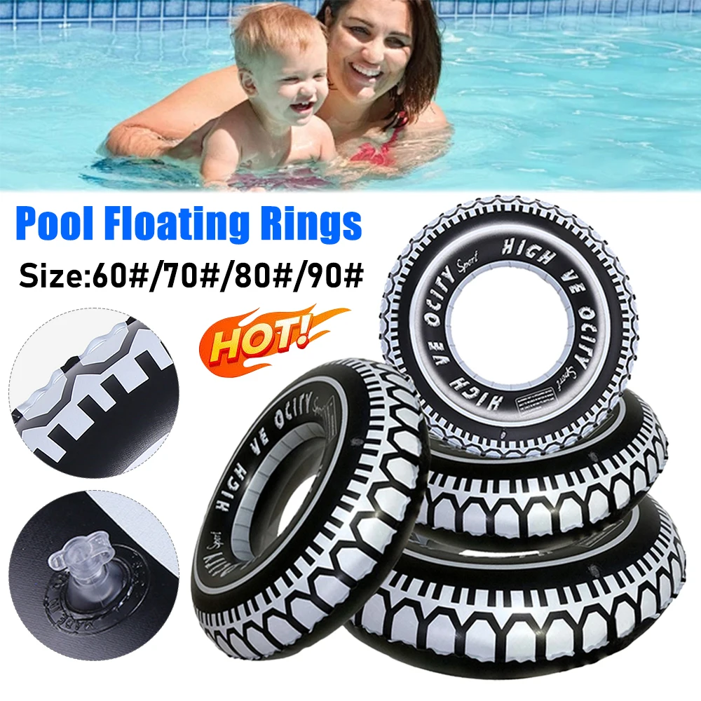 Autoreifen Schwimmschwimmschlauch PVC Pool Schwimmringe Auslaufsichere aufblasbare Schwimmringe Floaties Verdickte Poolringe zum Schwimmen Image