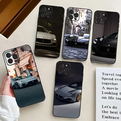 1PC Maisto M-maseratis Sports Car Phone Case Silicone Soft For iPhone 16 15 14 13 12 11 X XR Plus Pro Max Plus