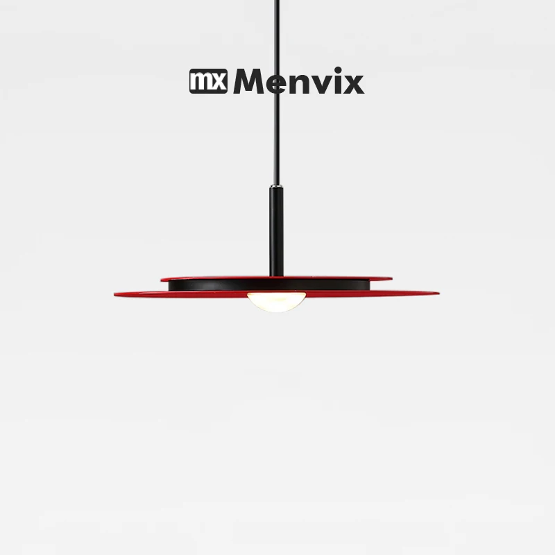 Menvix Moderne Persönlichkeit Hängelampe Fliegende Untertasse Home Decor Rot Designer Esstisch Bar Wohnzimmer UFO Pendelleuchten Image