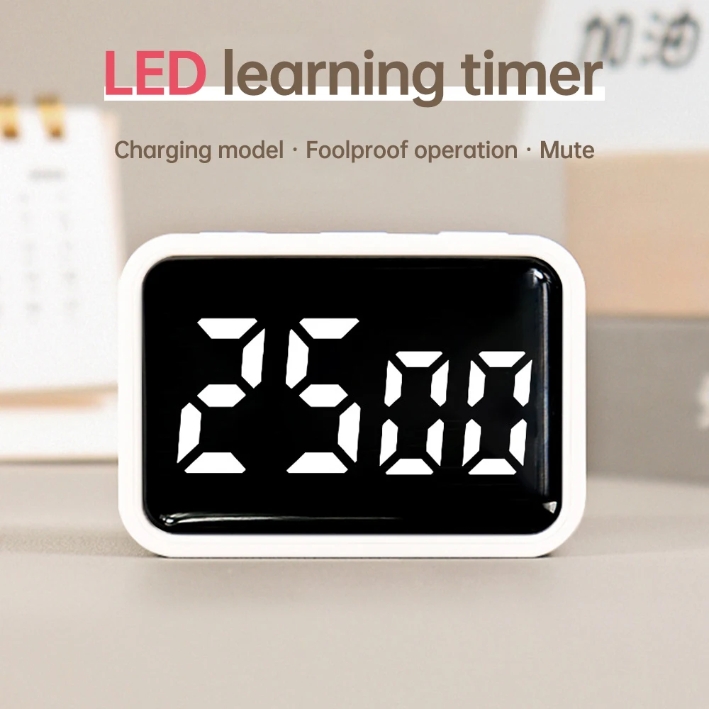 Digitaler Küchen timer Magnetische Zähleruhr mit kunden spezifischer Funktion Großer LED-Bildschirm für Kinder, die Übungen testen Image