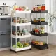 Carrello portaoggetti a 3/4 livelli da 1 pezzo Scaffale portaoggetti ad alta capacità Scaffale portaoggetti mobile Gap Cucina Bagno e soggiorno Organizzatore
