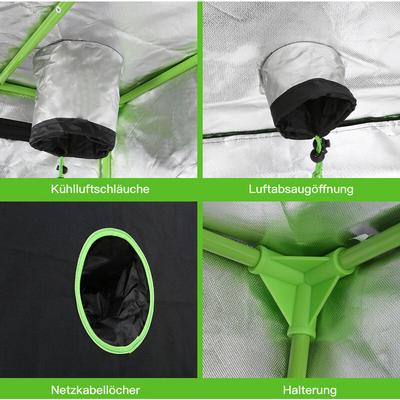 Vingo - Growbox Beobachtungsfenster Gewächshaus Growzelt Indoor Pflanzenzelt 40x40x120CM Image