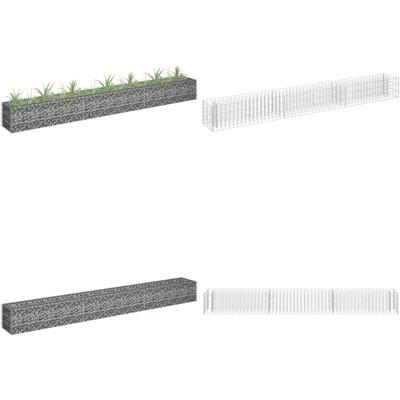 Vidaxl - Gabionen-Hochbeet Verzinkter Stahl 270 x 30 x 30 cm - Gabionen-Hochbeet - Steinkorb Image
