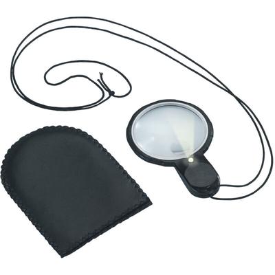 Wenko - led Taschenlupe Hand-Lupe Vergrößerungsglas Lupe Lesen Hilfe 3fach 8 fach - schwarz Image