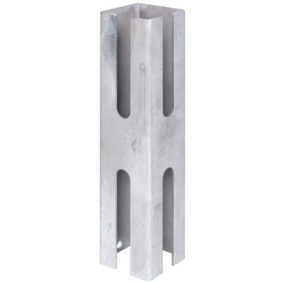 Zaunpfosten-Adapter, feuerverzinkt passiviert, für Pfosten 60 x 60 mm - Alberts Image