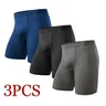 3 pièces maille hommes sous-vêtements sous-vêtements pour hommes Sexy chaud Long Boxer Shorts hommes Boxer hommes culottes boxeurs pour hommes Boxer Homme Homme Boxer