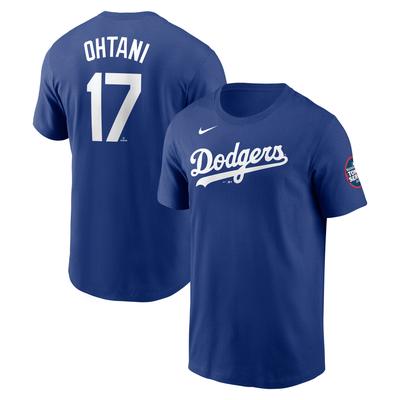 Nike Shohei Ohtani Royal Los Angeles Dodgers 2025 MLB World Tour: Tokyo Series Name & Nummer T-Shirt für Herren Image