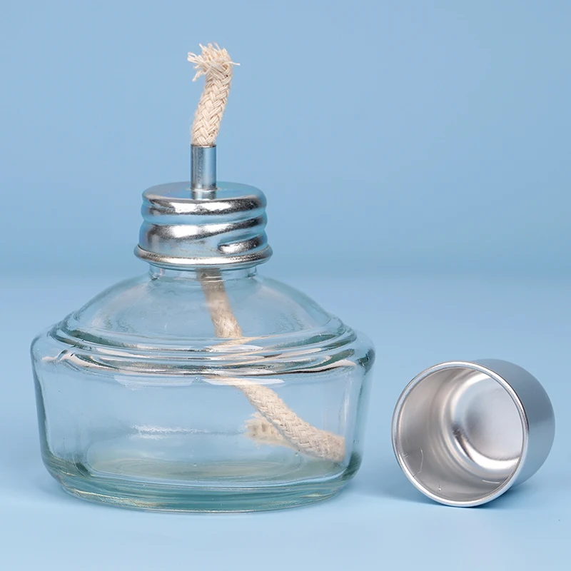 Lampe brûleur de liquide à alcool vide, verre épais, bouteille de chalumeau d