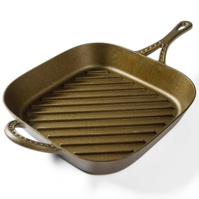 Wanda June Home By Miranda Lambert Cast Iron Pre-Seasoned Square Grill Pan, 11
