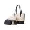 elegantes, stilvolles zweifarbiges Patchwork-Handtaschen-Set für Damen mit Quastenverzierung - Handtasche, Umhängetasche und kleine Tasche - perfekt für die tägliche Freizeit und den Weg zur Arbeit