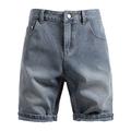 Per uomo Jeans Pantaloncini di jeans Tasca Bottoni Sfumatura Lunghezza al ginocchio All'aperto Vacanza Casuale Vacanza Vintage Blu Grigio Micro-elastico