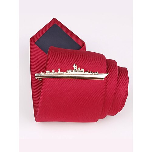 Vergoldete Krawattenklammer für Herren mit Gabel, Messer und Hammer – einzigartiges und stilvolles Design – perfekt für Hochzeiten, formelle und kreative Anlässe Image