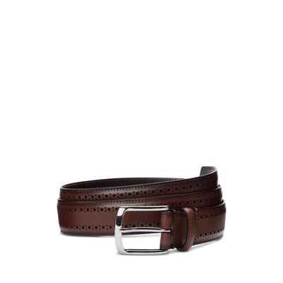 Allen Edmonds Men's Manistee Burnished Leather Belt - Dark Chili
