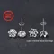 A pair of 5-8mm Lotus Style Earring Blanks, S925 Sterling Silver Material, Exquisite and Simple Design for Earring Settiing