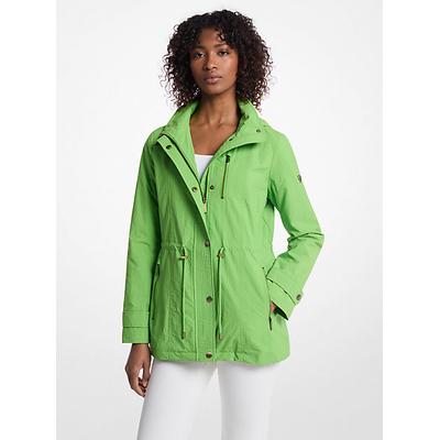 Michael Kors Woven Hooded Anorak Green S