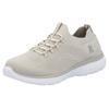 Slip-On Sneaker RIEKER SPORT, Damen, Gr. 42, beige (hellbeige), Textil, sportlich, Schuhe Sneaker, Slipper, Freizeitschuh, Schlupfschuh mit Elastik-Einstieg, Topseller