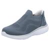 Slip-On Sneaker RIEKER SPORT "Ready2GO", Damen, Gr. 40, blau (jeansblau), Textil, Lederimitat, unifarben, sportlich, Schuhe, Slipper, Halbschuh, Freizeitschuh mit MemoSoft-Innensohle