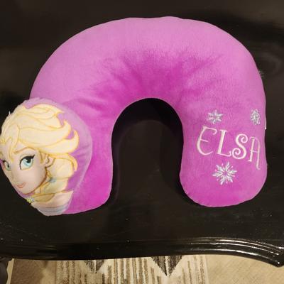 Disney Other | Disney Frozen Elsa Fuchia Girls Travel Neck Pillow | Color: Purple | Size: 12"11"4