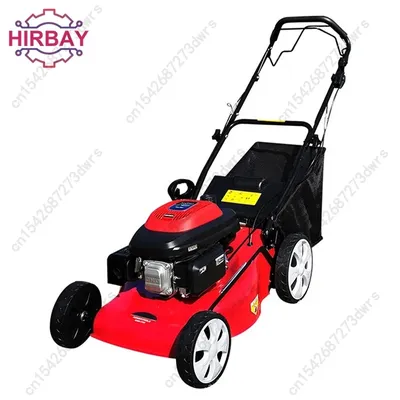 High Power Gasoline Engine Villa Garden Lawn Mower 60L Grass Bag 10 Gear Adjustment Hand Push /