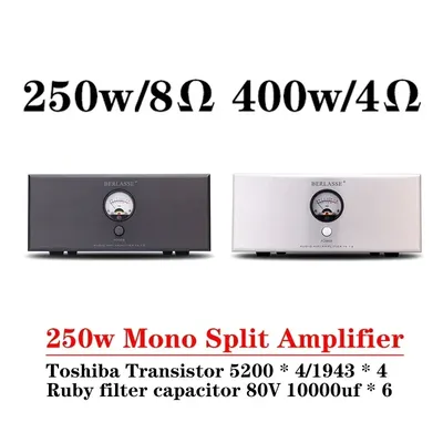 250w Mono Split Power Verstärker High Power Toshiba Transistor Geringe Verzerrung Unterstützung RCA XLR Eingang Vu Meter HIFI Verstärker audio Image