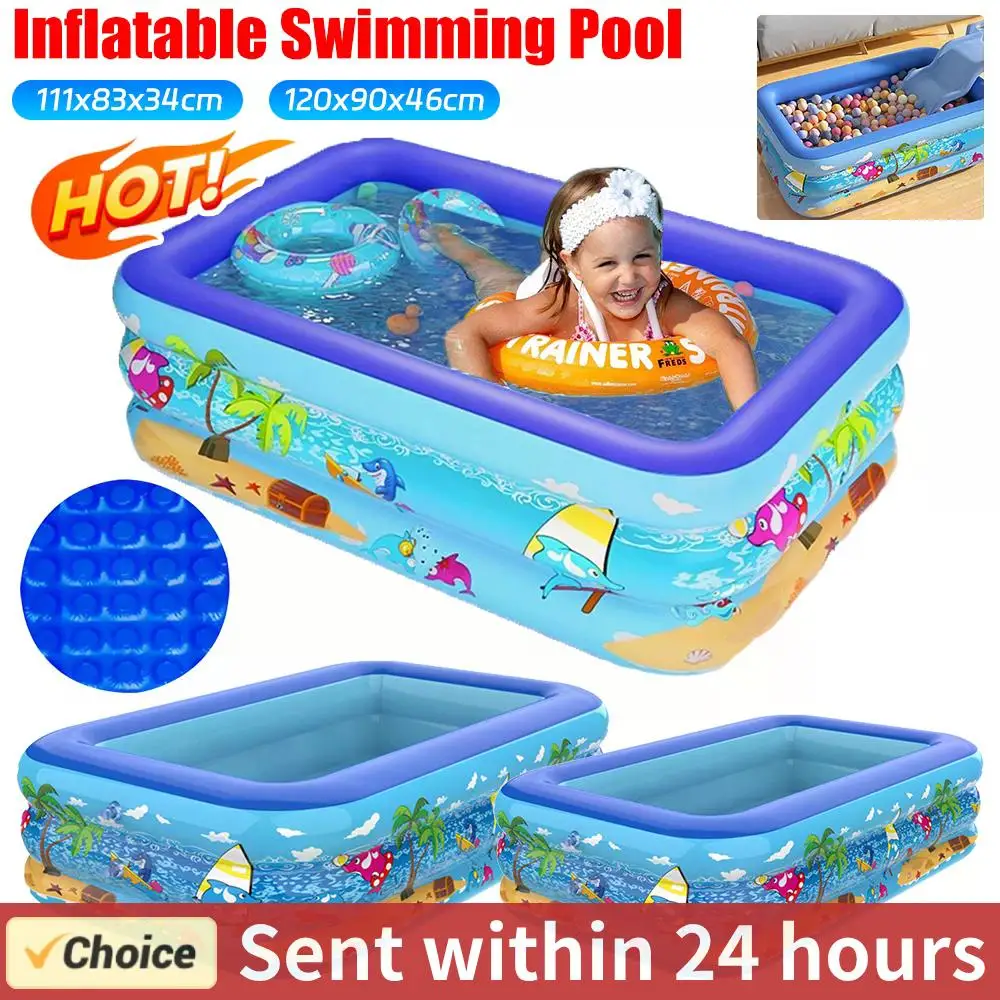 Aufblasbarer Pool Familie Erwachsene aufblasbarer Pool Kinder Baby Schwimmbäder Sommer Indoor Outdoor Party Spielzeug für die Familie Image