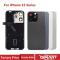 Per iPhone 15 Pro Max 15 Plus Cover posteriore in vetro Custodia posteriore per porta con cavo flessibile wireless Sostituzione piastra metallica