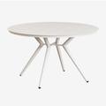 SKLUM Valerie runder Gartentisch aus Aluminium Gardenia Weiß Ø125 cm